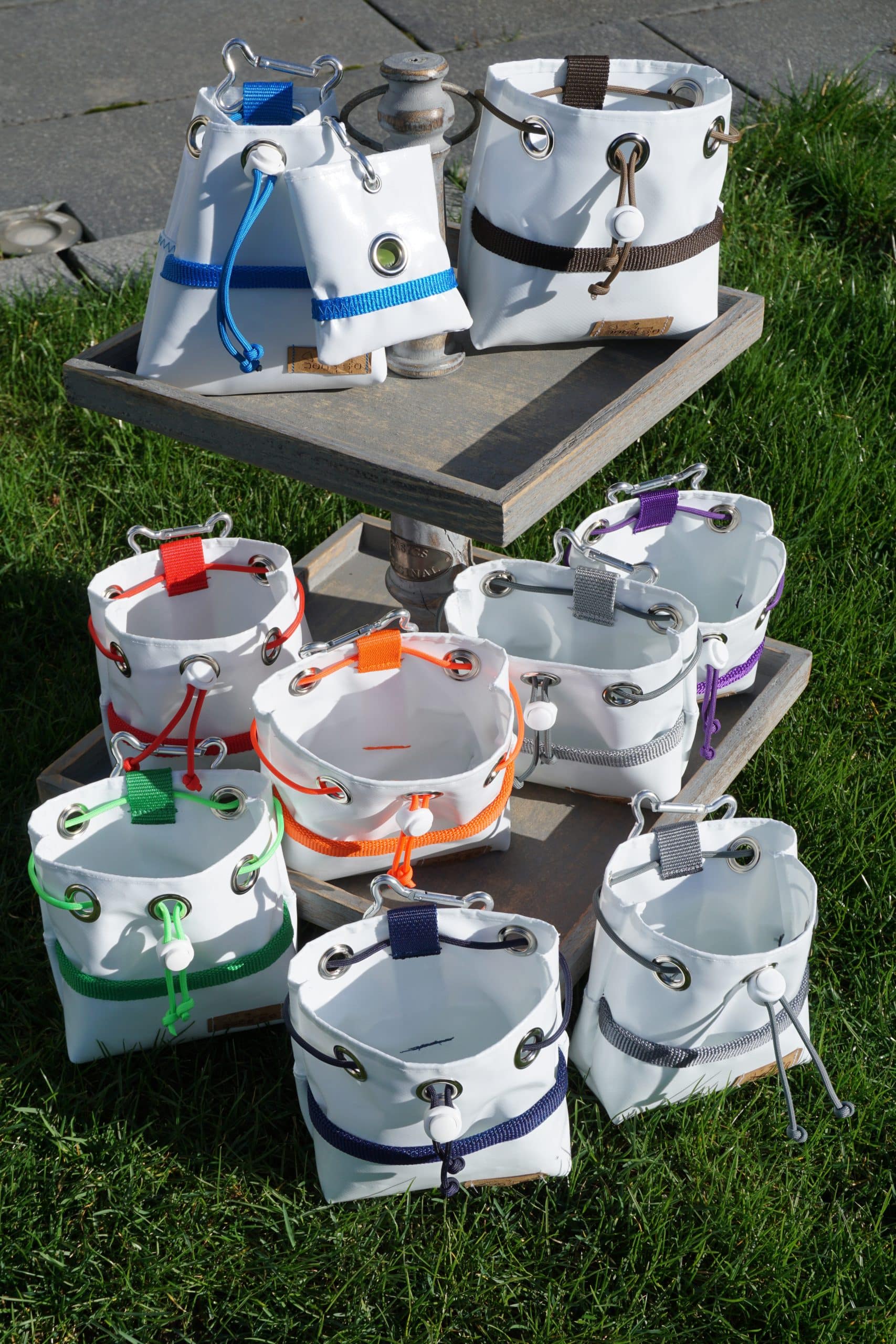 Leckerchen-/Spielzeugbeutel aus LKW-Plane mit Kordelzug – Bild 11